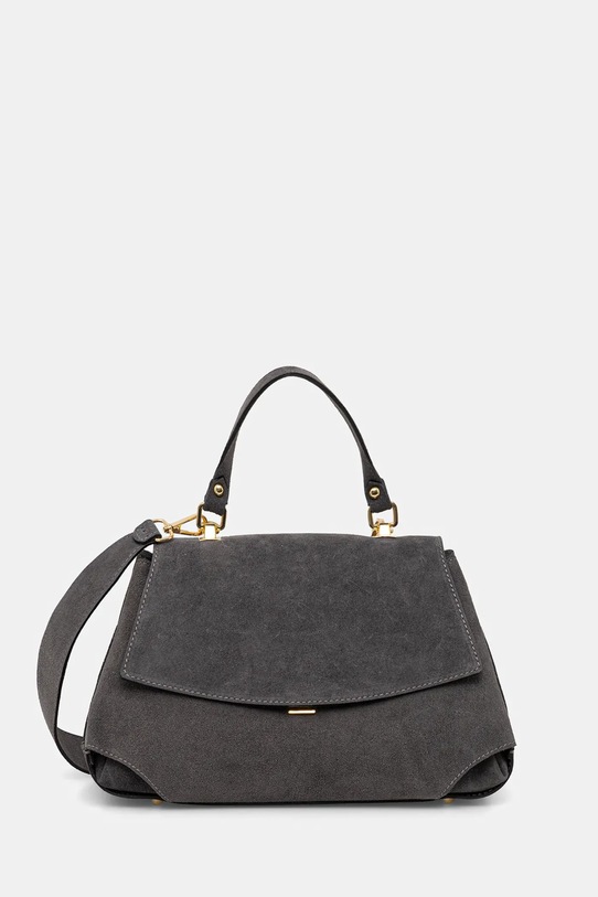 Answear.LAB torebka zamszowa nie mieści A4 szary tove4