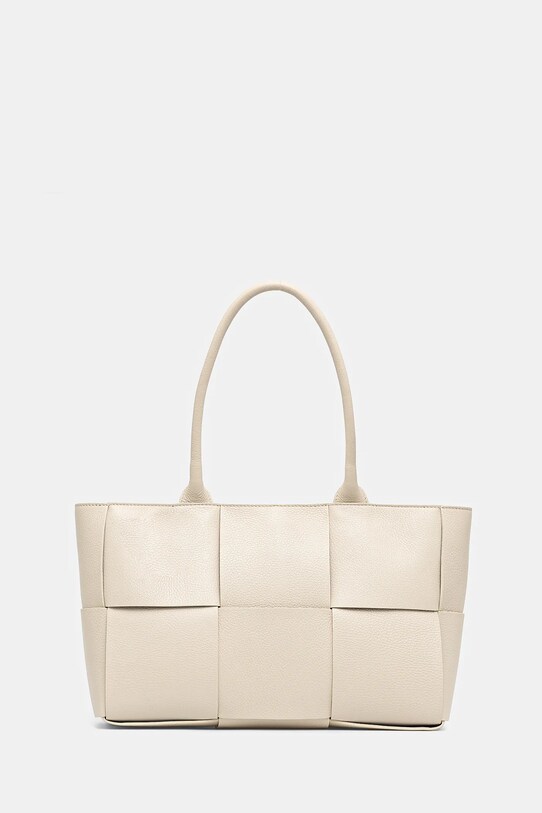 Kožená kabelka Answear.LAB usňová koža béžová tove6