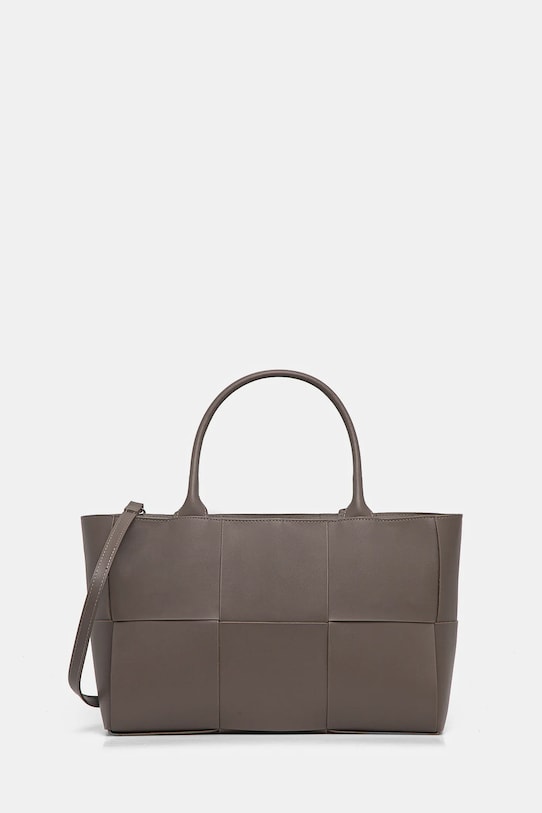 Answear Lab borsa a mano in pelle pelle fiore marrone tove6
