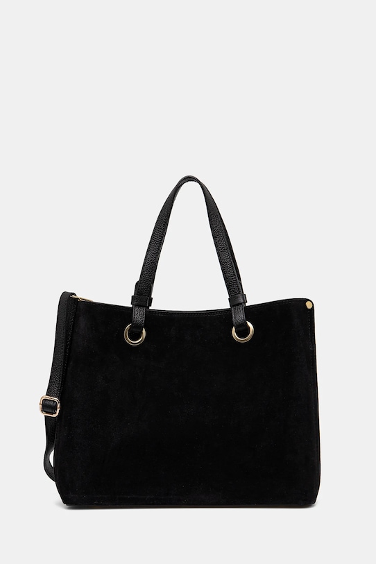 Answear.LAB torebka zamszowa skóra zamszowa czarny tove7