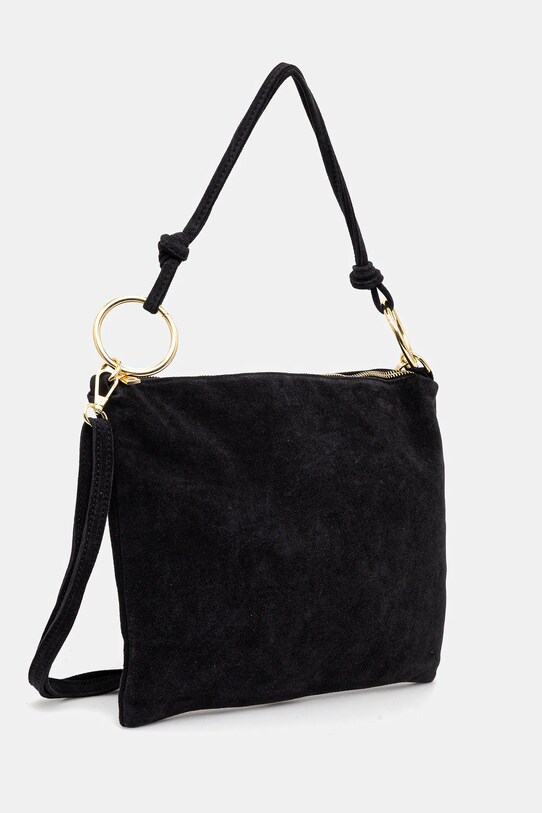 Answear Lab geanta de mana din piele intoarsa 0422.FLK negru WW25