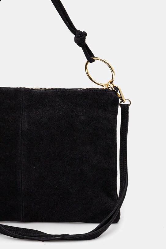 Accesorii Answear Lab geanta de mana din piele intoarsa 0422.FLK negru