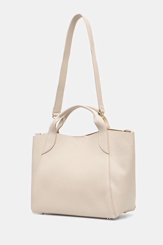 Answear.LAB torebka skórzana 0434.FLK beżowy WW25