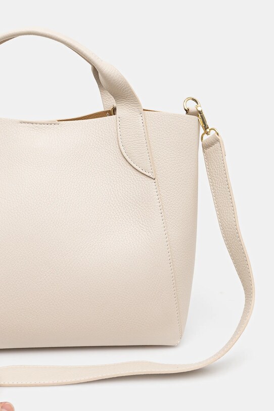 Akcesoria Answear.LAB torebka skórzana 0434.FLK beżowy