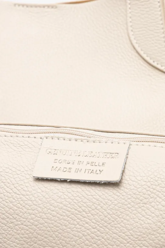 Answear.LAB torebka skórzana beżowy 0434.FLK