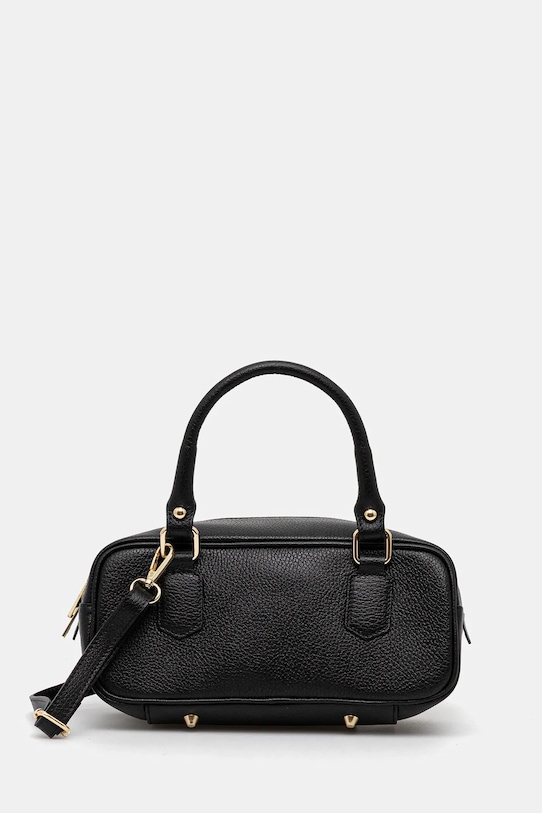 Answear.LAB torebka skórzana skóra licowa czarny 0423A.FLK