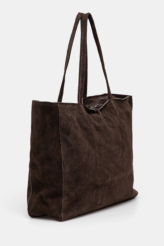 Answear.LAB torebka zamszowa 0108B.FLK brązowy WW25