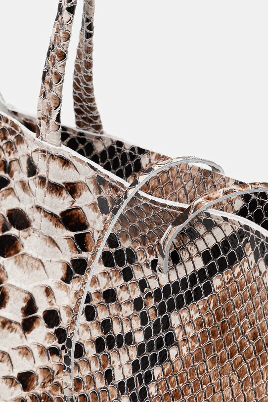 Кожена чанта Answear.LAB сив 0108.FLK