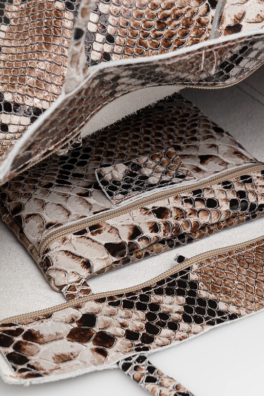 Кожена чанта Answear.LAB 0108.FLK сив