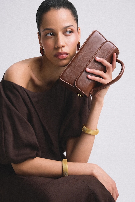 Answear.LAB torebka nie mieści A4 brązowy 1304.CMS