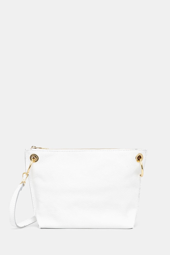 Answear Lab poseta de piele uni alb 832.HWK