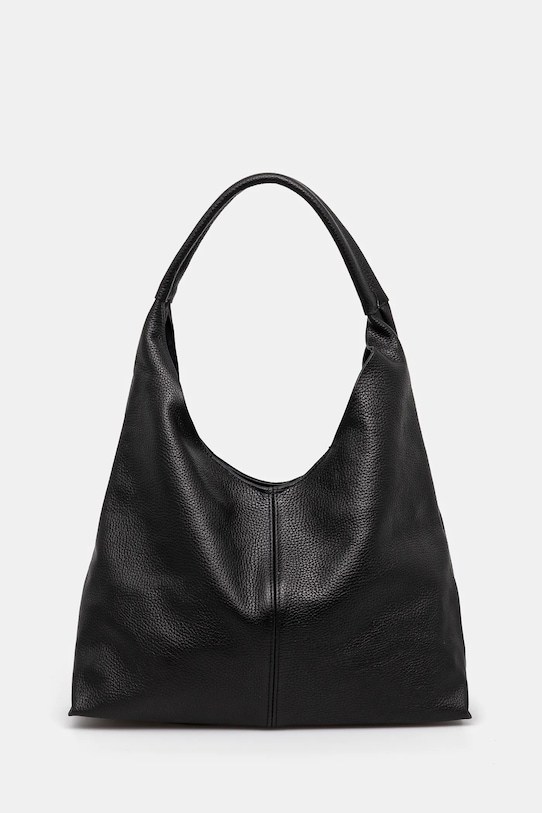 Δερμάτινη τσάντα Answear.LAB λείο δέρμα μαύρο 1192.HWK