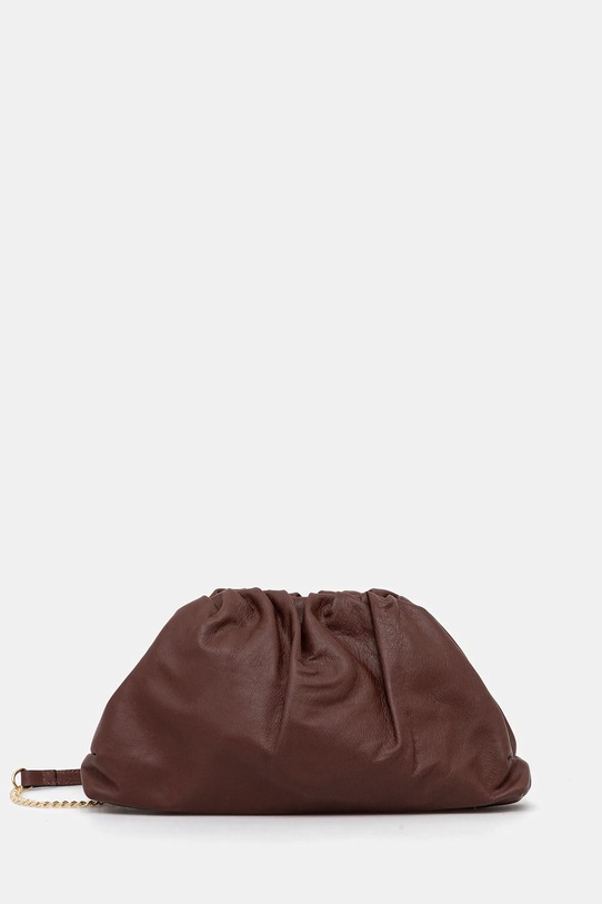 Δερμάτινη τσάντα Answear.LAB λείο δέρμα καφέ 0450.fos