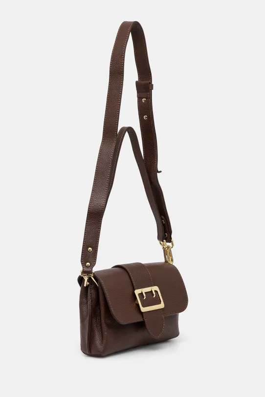 Kožená kabelka Answear.LAB 0431.fos hnědá WW25