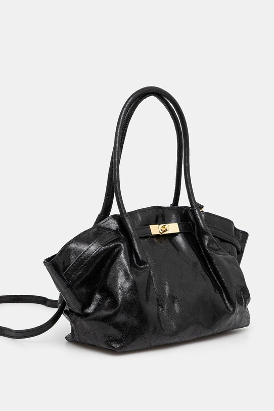 Kožená kabelka Answear.LAB 0443.fos čierna WW25