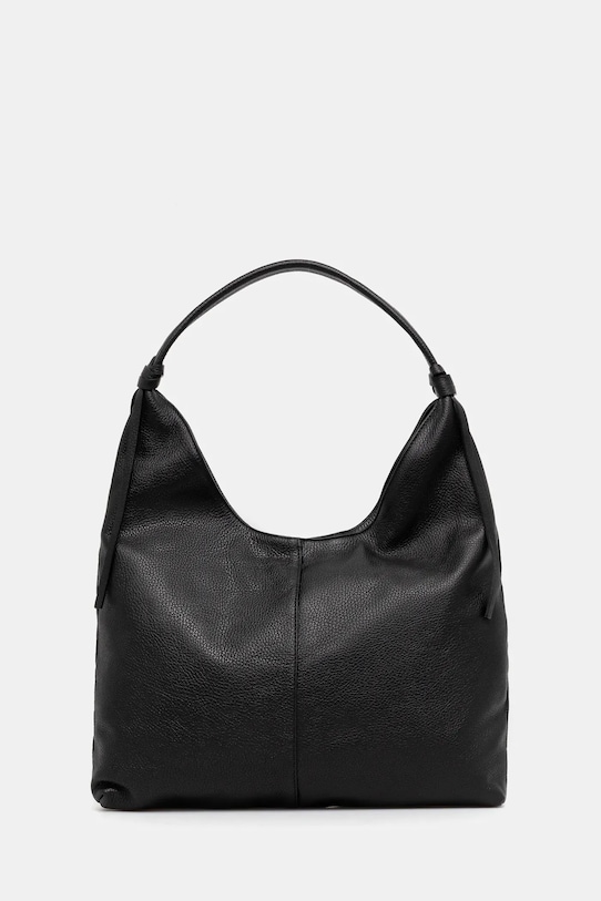 Answear Lab poseta de piele uni negru t5