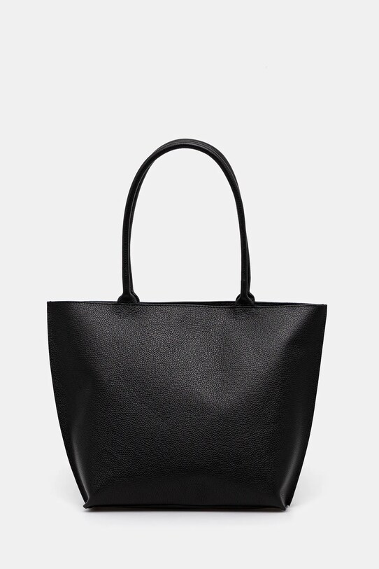 Answear Lab poseta de piele uni negru t10