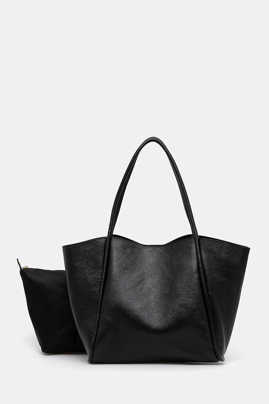 Answear Lab torebka skórzana skóra licowa czarny t11