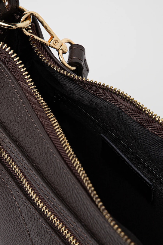 Kožená kabelka Answear.LAB 1074.IKK hnědá