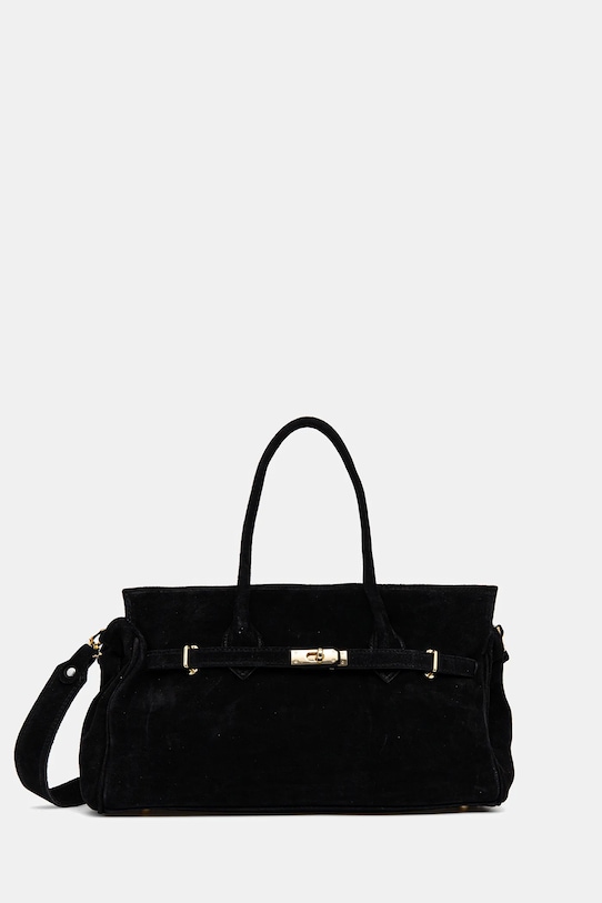 Semišová kabelka Answear.LAB semišová koža čierna t1.1203.pjk