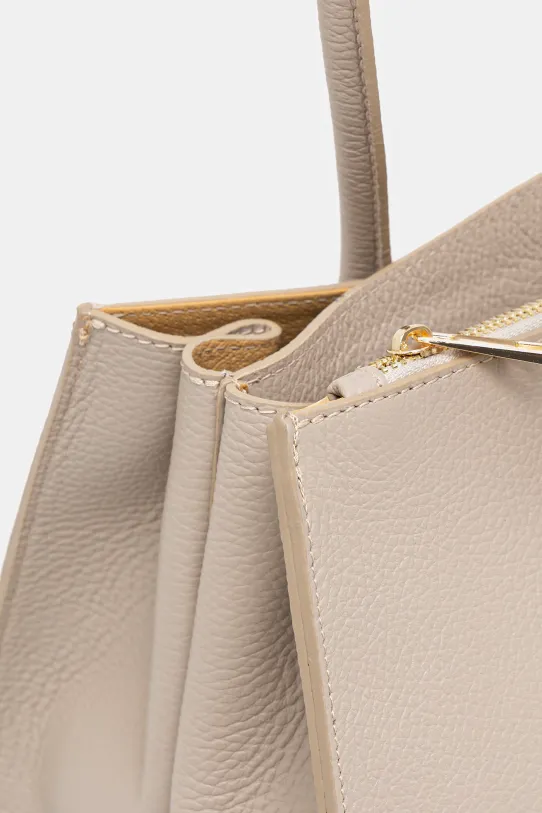 Answear Lab borsa a mano in pelle beige t4.1204.pjk