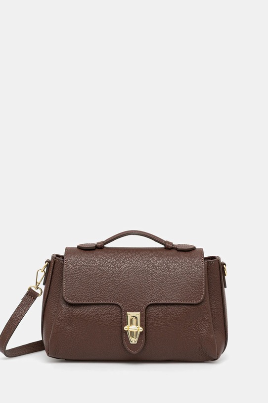 Answear.LAB torebka skórzana skóra licowa brązowy it0437.fos
