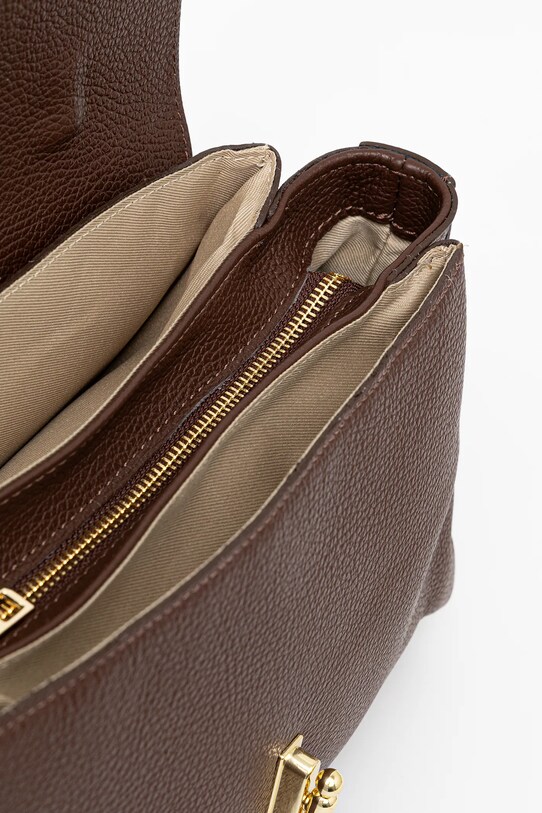 Answear.LAB torebka skórzana it0437.fos brązowy