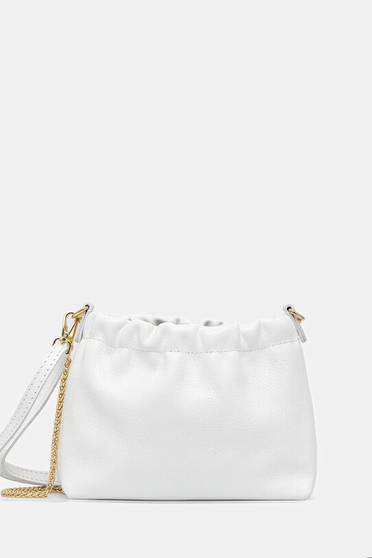 Answear Lab poseta de piele uni alb 0444.fos