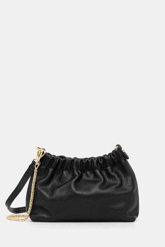 Answear.LAB torebka skórzana skóra licowa czarny 0444.fos