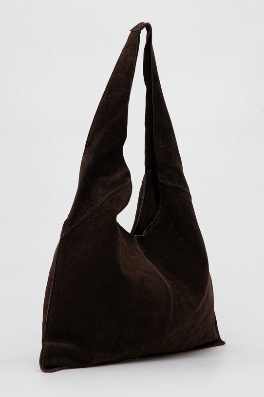 geanta de mana din piele intoarsa MBP0070H03.ios maro WW25