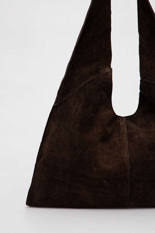 Accesorii geanta de mana din piele intoarsa MBP0070H03.ios maro