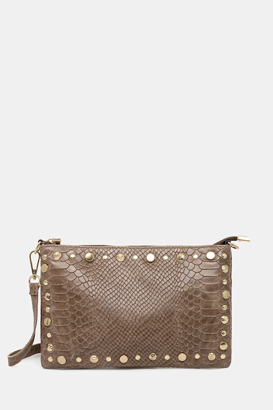 Answear.LAB torebka skórzana nie mieści A4 beżowy 1201.hjk