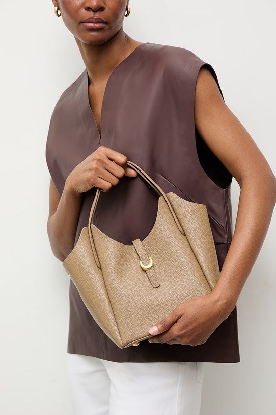 Answear Lab poseta de piele uni maro 1347.CMS