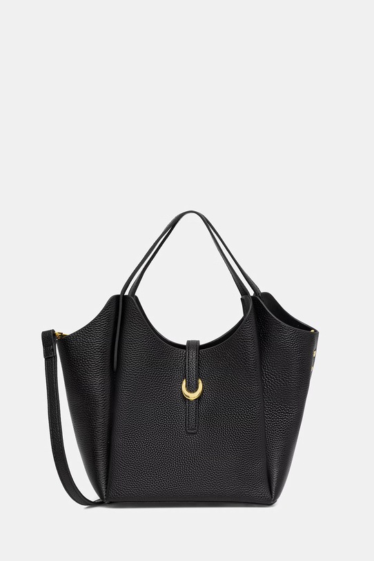 Answear.LAB torebka skórzana skóra licowa czarny 1347.CMS