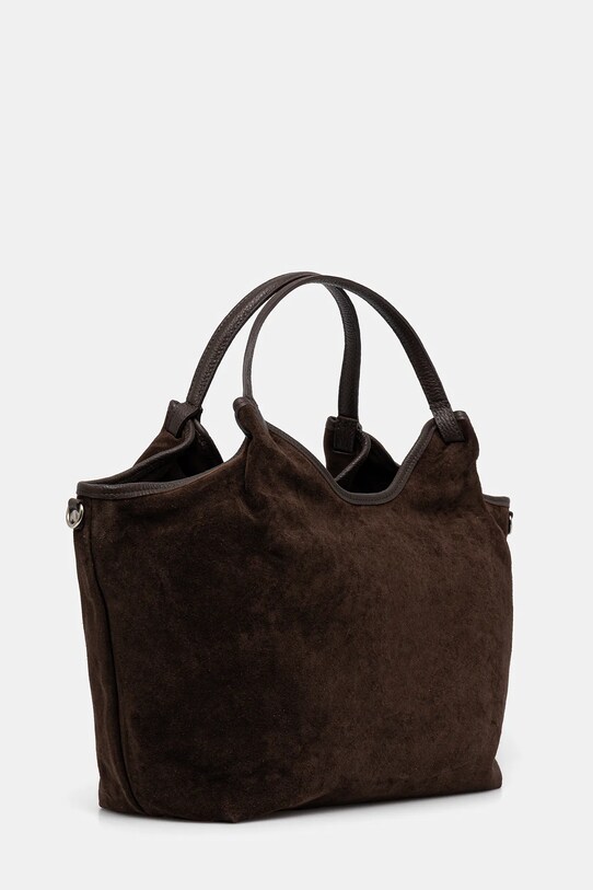 Answear Lab geanta de mana din piele intoarsa MBP074SG3.ios maro WW25