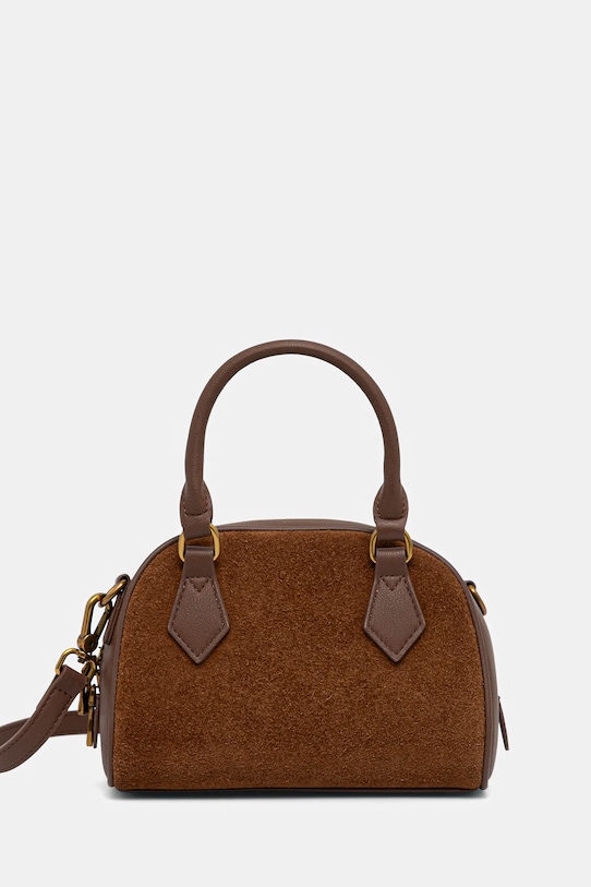 Answear.LAB torebka zamszowa skóra licowa brązowy 1401.cjk