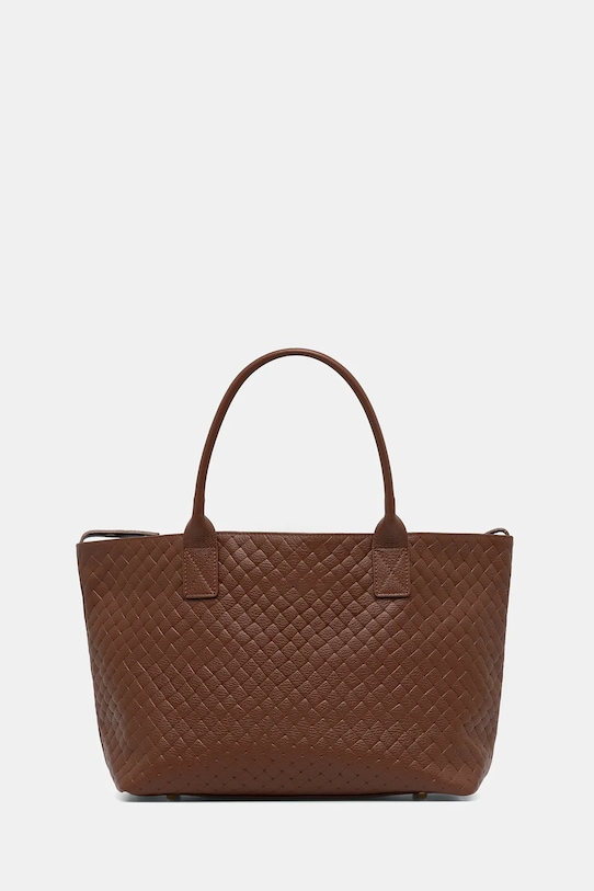 Answear Lab poseta de piele uni maro 2703.2