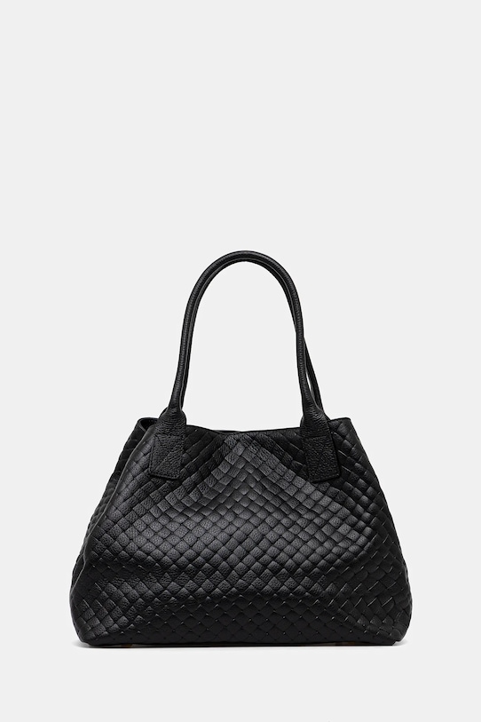 Kožená kabelka Answear.LAB usňová koža čierna 2703.2