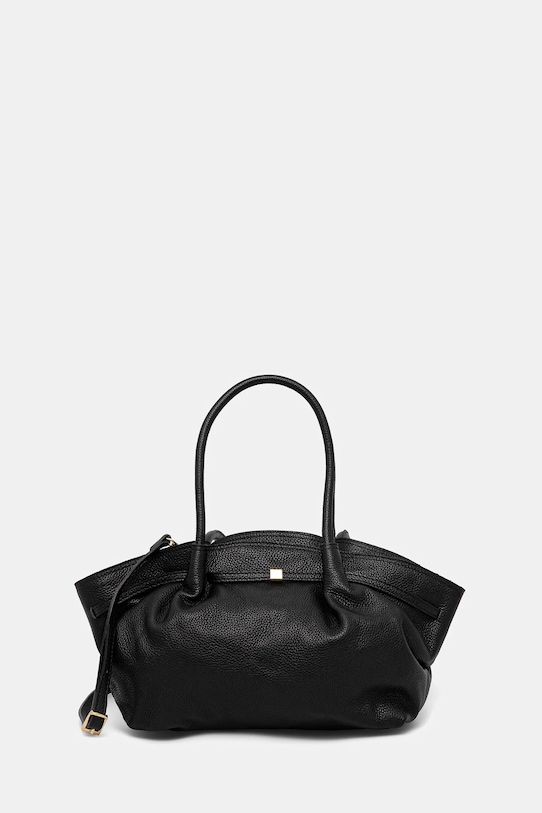 Kožená kabelka Answear.LAB usňová koža čierna 1250.hak