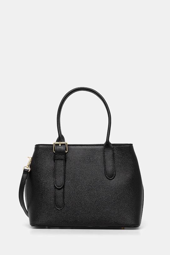 Answear.LAB torebka skórzana skóra licowa czarny 1030.iak