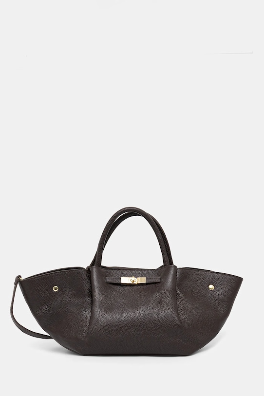 Answear Lab poseta de piele uni maro 1088.iak