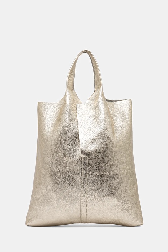 Kožna torba Answear.LAB bez uzorka zlatna 5200151.HAK