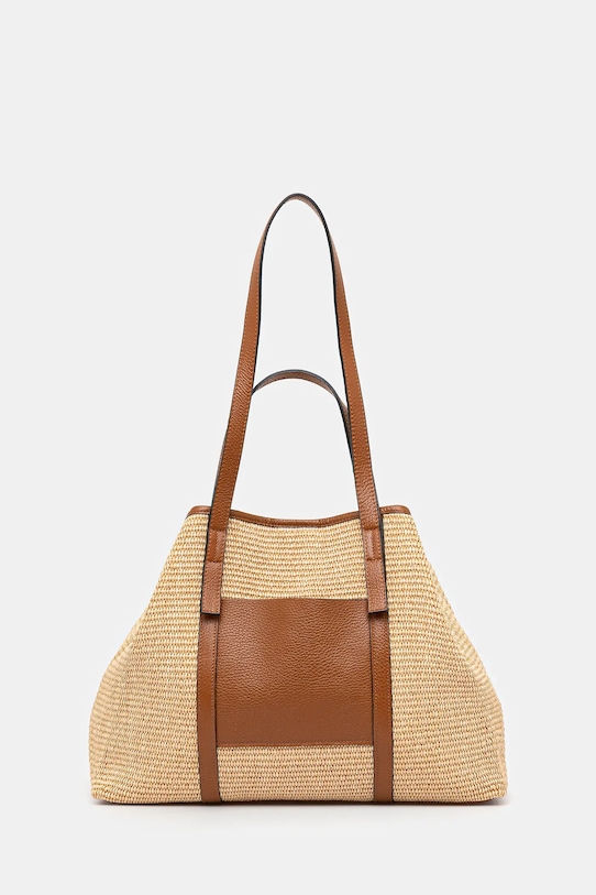 Torba Answear Lab bez uzorka smeđa VE052