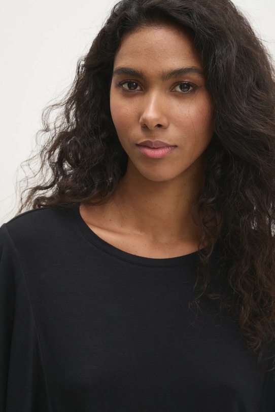 Answear Lab tricou din bumbac negru 1475.tms