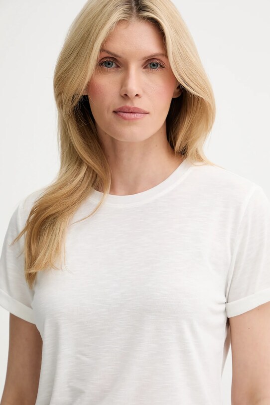 Answear.LAB t-shirt lniany biały E24.72.FLK