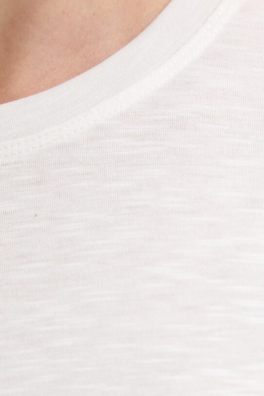 Answear.LAB t-shirt lniany E24.72.FLK biały