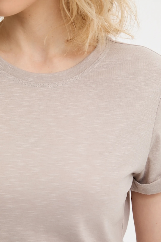 Answear.LAB t-shirt lniany E24.72.FLK beżowy