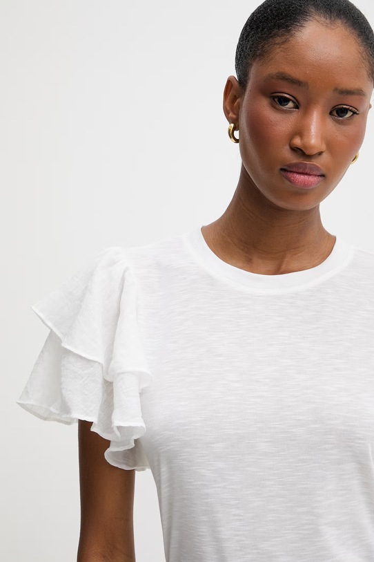 Plátěné tričko Answear.LAB bílá E25.39.FLK