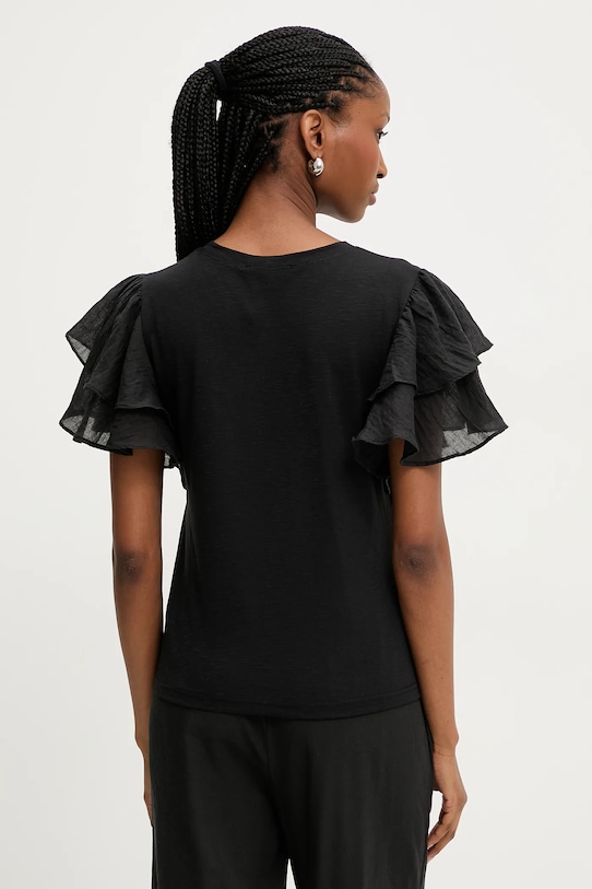 Odjeća Lanena majica kratkih rukava Answear.LAB E25.39.FLK crna