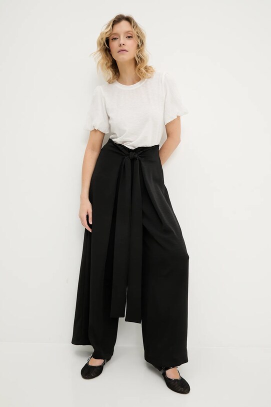 Answear.LAB t-shirt lniany W25.69.flk biały WW25